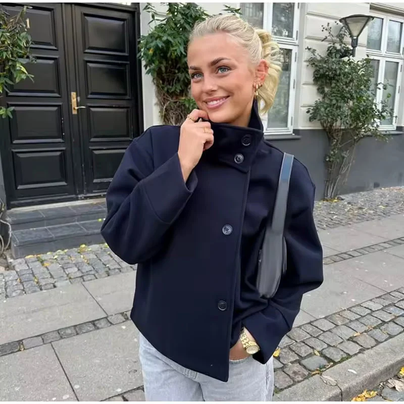 Drune | Damen Kurzer Übergröße Trenchcoat für Den Herbst