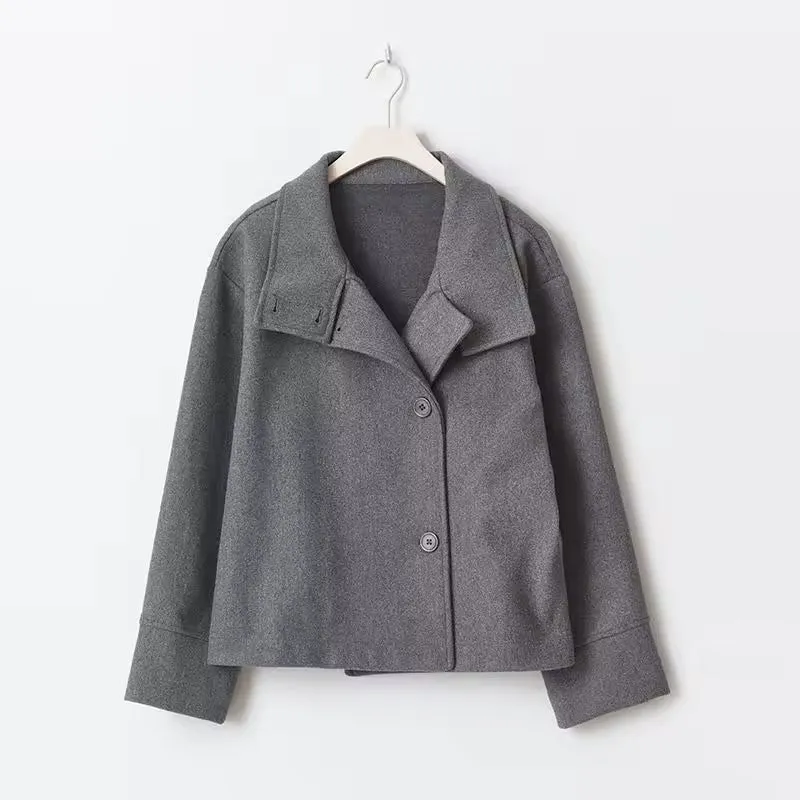 Drune | Damen Kurzer Übergröße Trenchcoat für Den Herbst