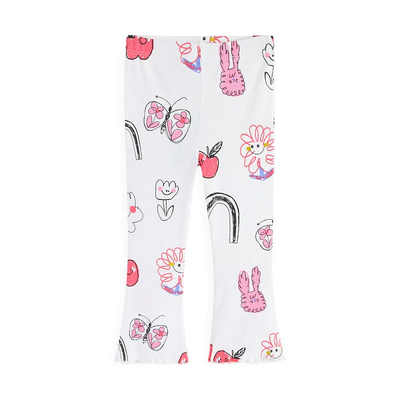 Mädchen Leggings mit buntem, verspieltem Motiv Drune