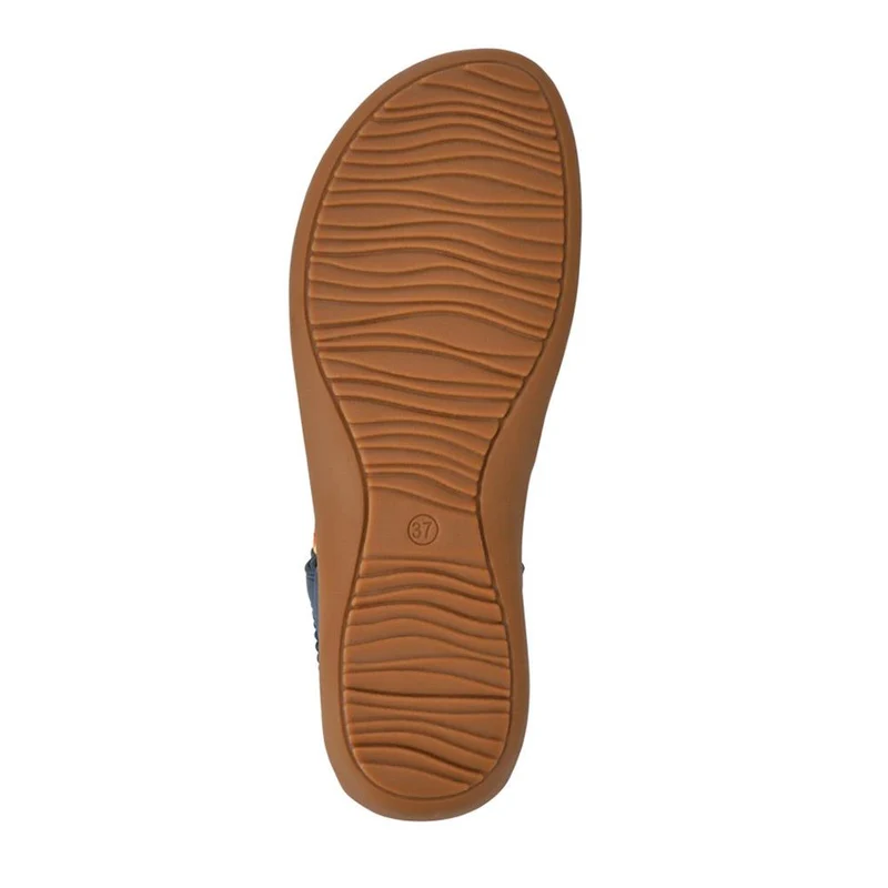 Elasticated Toe Post Sandals - BAIZH41046 / 327 216 - Denim