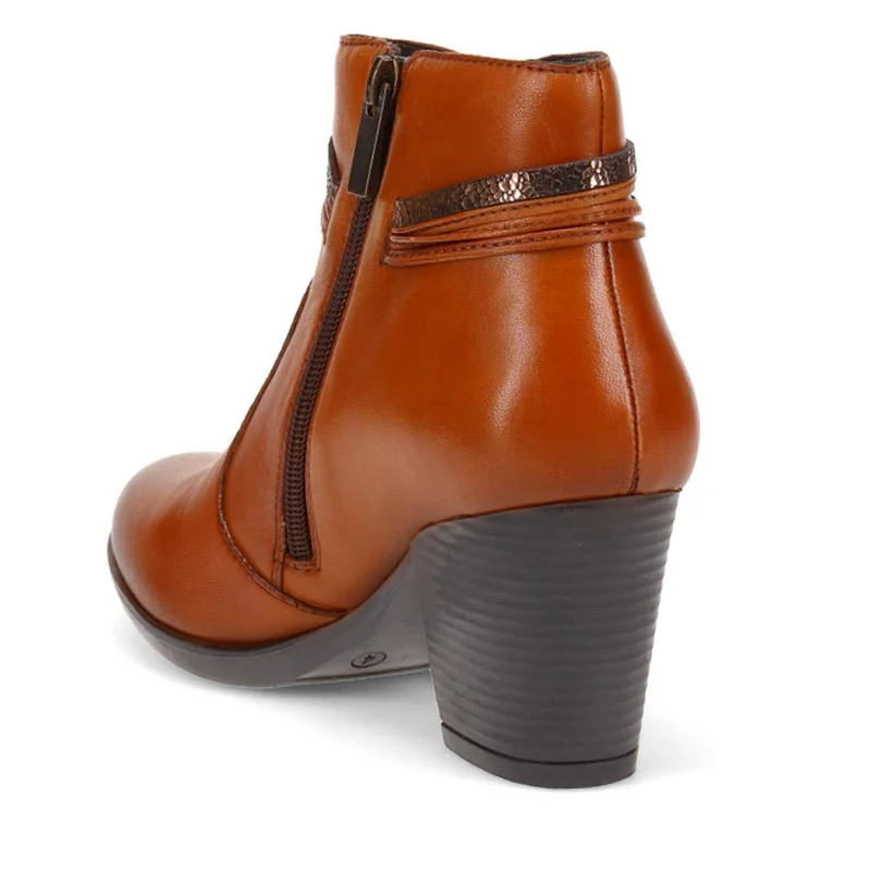 Breathable Leather Ankle Boots - RNB40019 / 326 171 - Tan