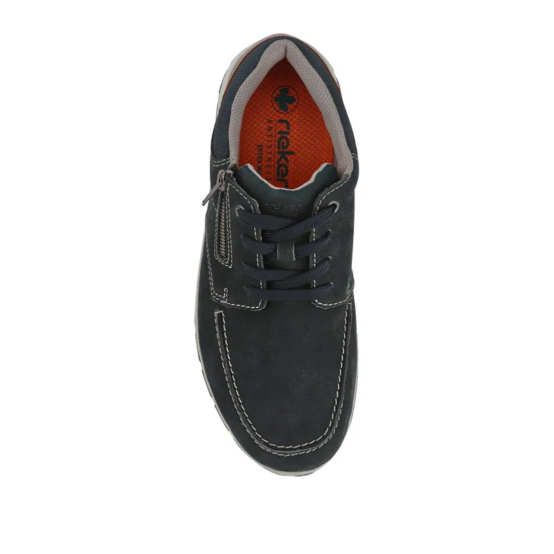 Wide-Fit Casual Leather Shoes - RKR41525 / 326 759 - Navy