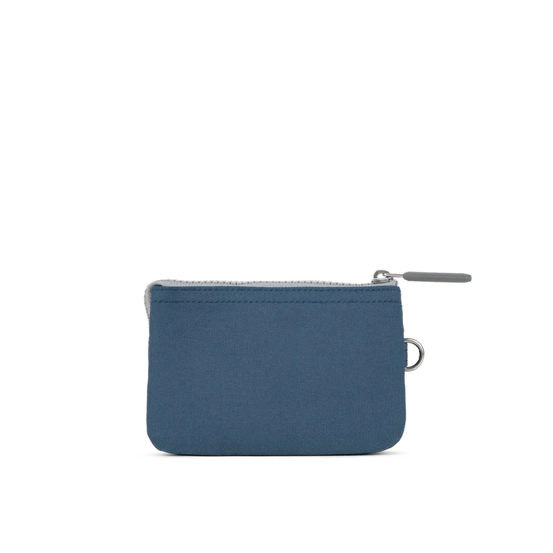 ROKA Kreativer Abfall Carnaby Kleine Tasche aus recyceltem Canvas in Dunkelblau/Laubgrün