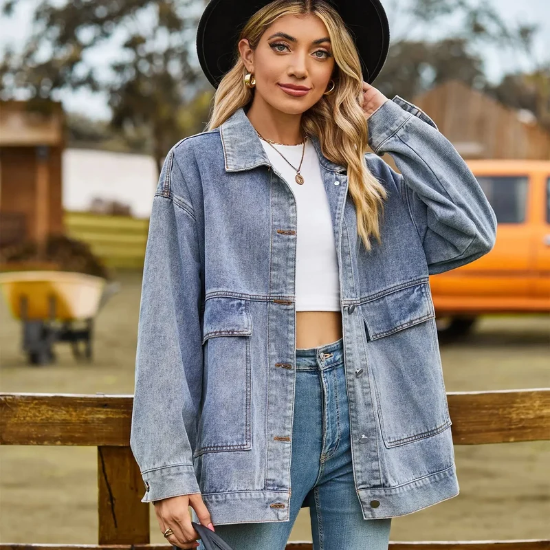 Drune | Klassisches Weinlese Denim Jacke für Damen