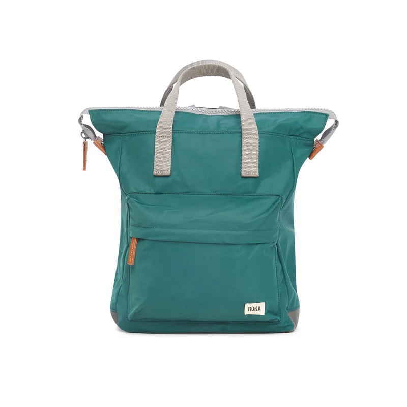 ROKA Bantry B Türkisfarbene mittelgroße Tasche aus recyceltem Nylon