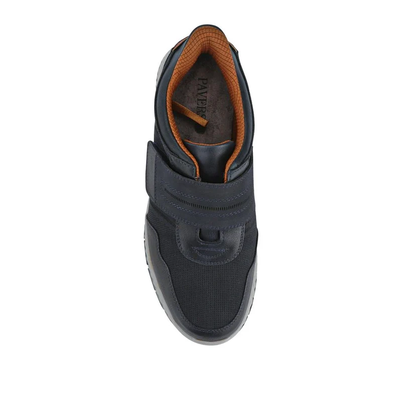 Easy Step In Wide Fit Touch Fastening Trainers - GANG41019 / 327 550 - Navy