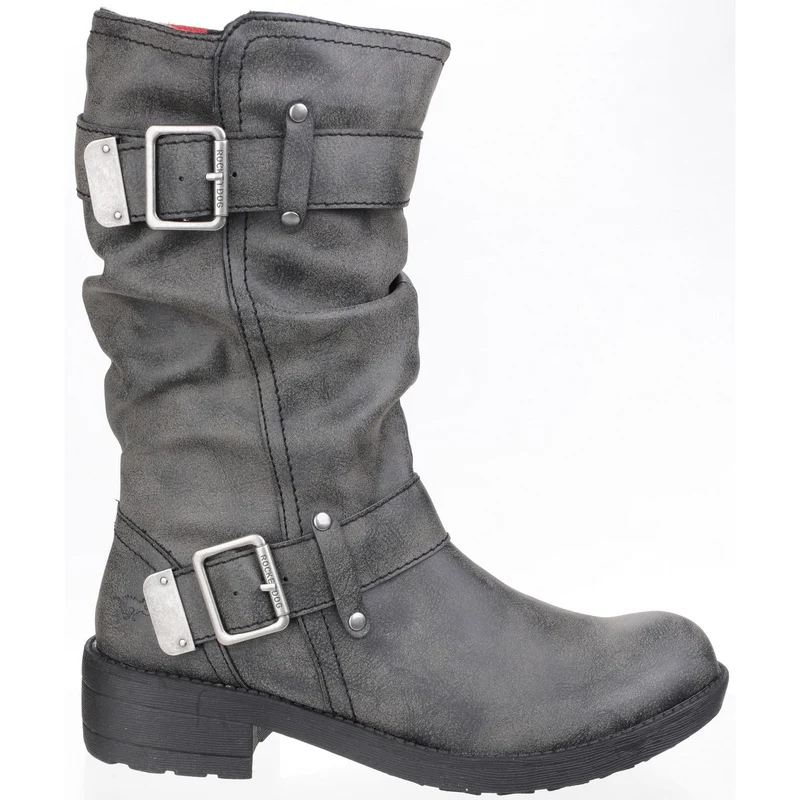Rocket Dog Trumble Biker-Stiefel für Damen – Schwarz