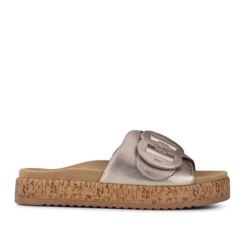 Kirby Gabor Touch Fasten Leather Mule Sandals - GAB41530 / 327 038 - Metallic