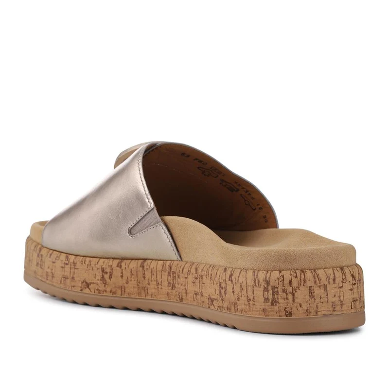 Kirby Gabor Touch Fasten Leather Mule Sandals - GAB41530 / 327 038 - Metallic