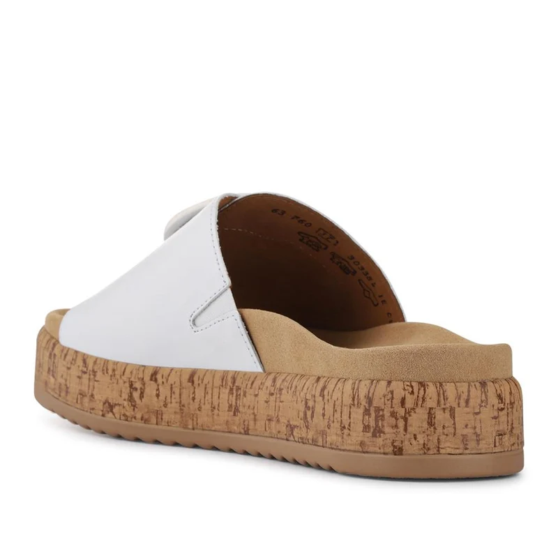 Kirby Gabor Touch Fasten Leather Mule Sandals - GAB41530 / 327 038 - White