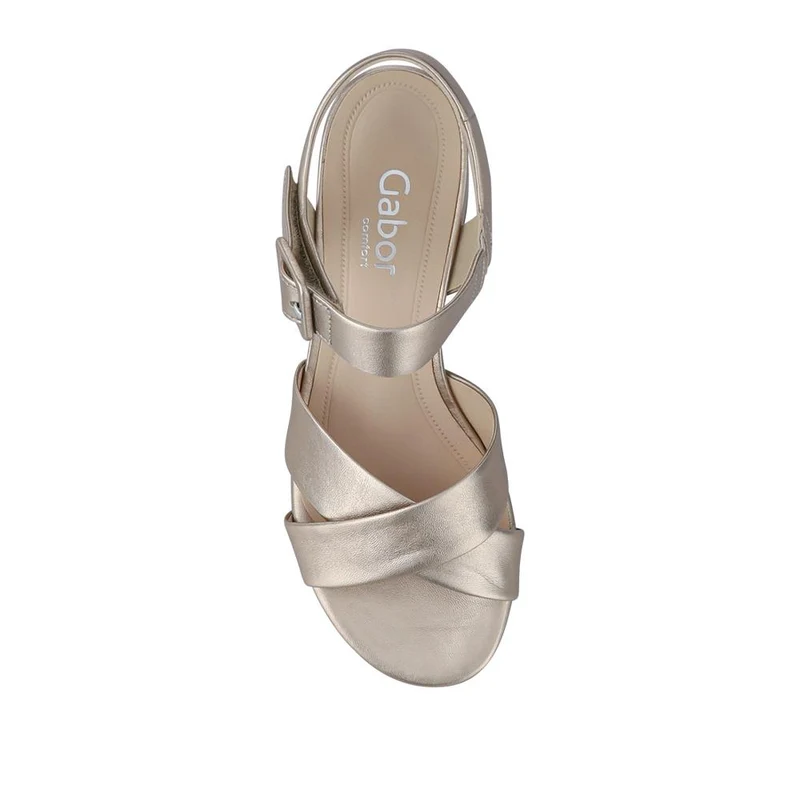 Block-Heeled Smart Sandals - GAB41534 / 327 284 - Silver Shimmer