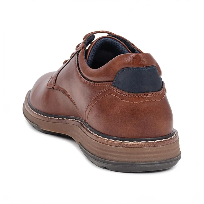 Wide Fit Lace-Up Casual Shoes - JIAHU40005 / 325 960 - Tan