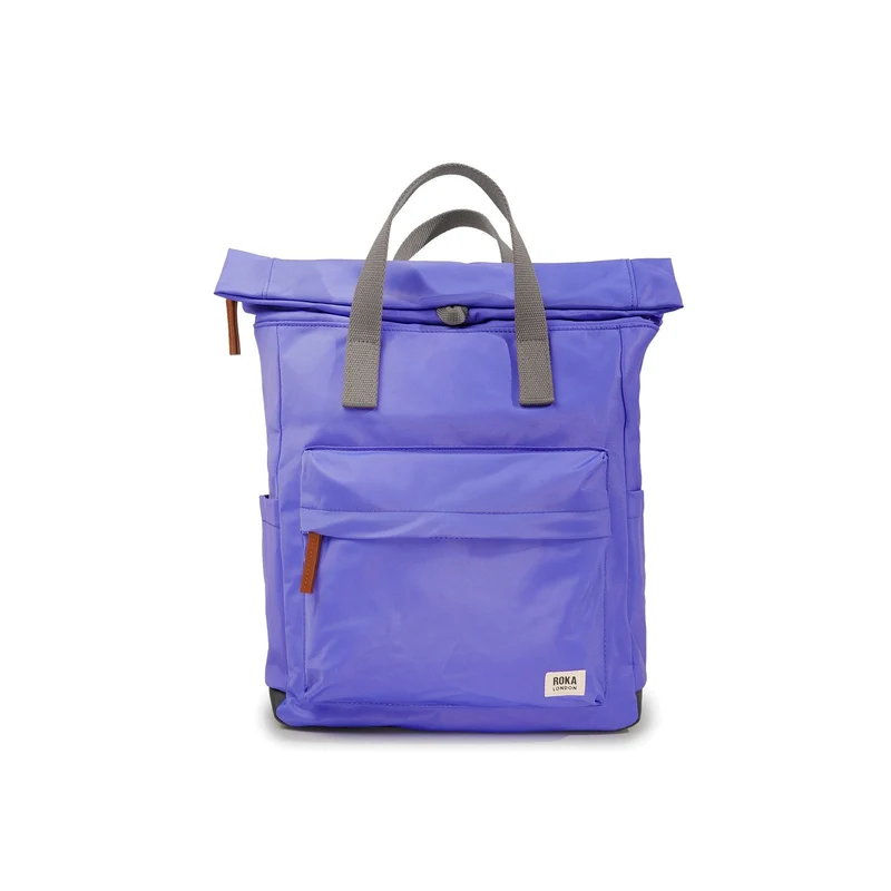 ROKA Canfield B Simple Lila Mittelgroße Tasche aus recyceltem Nylon