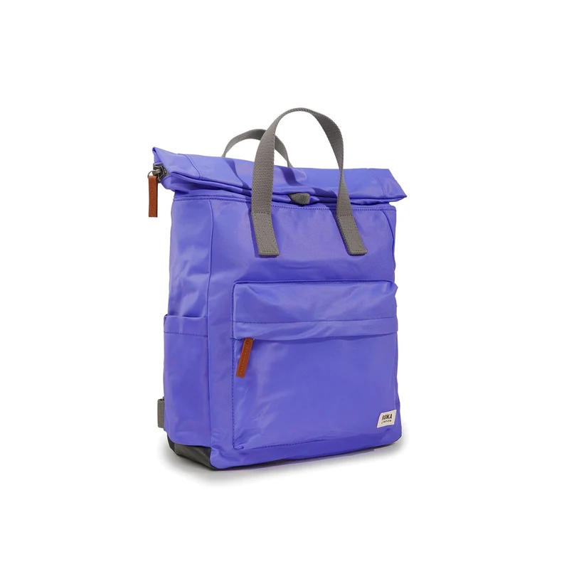 ROKA Canfield B Simple Lila Mittelgroße Tasche aus recyceltem Nylon