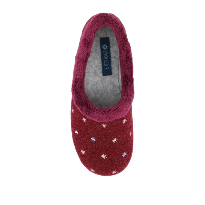 Star Pattern Full Slippers - KOY42000 / 328 259 - Burgundy