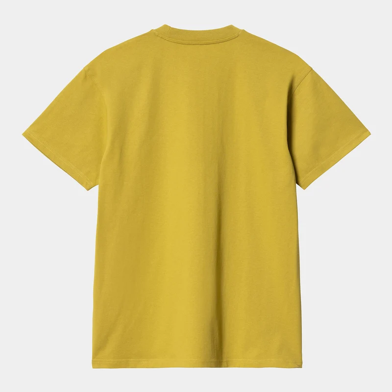 Carhartt WIP Herren Kurzarm American Script T-Shirt – Goldoliv