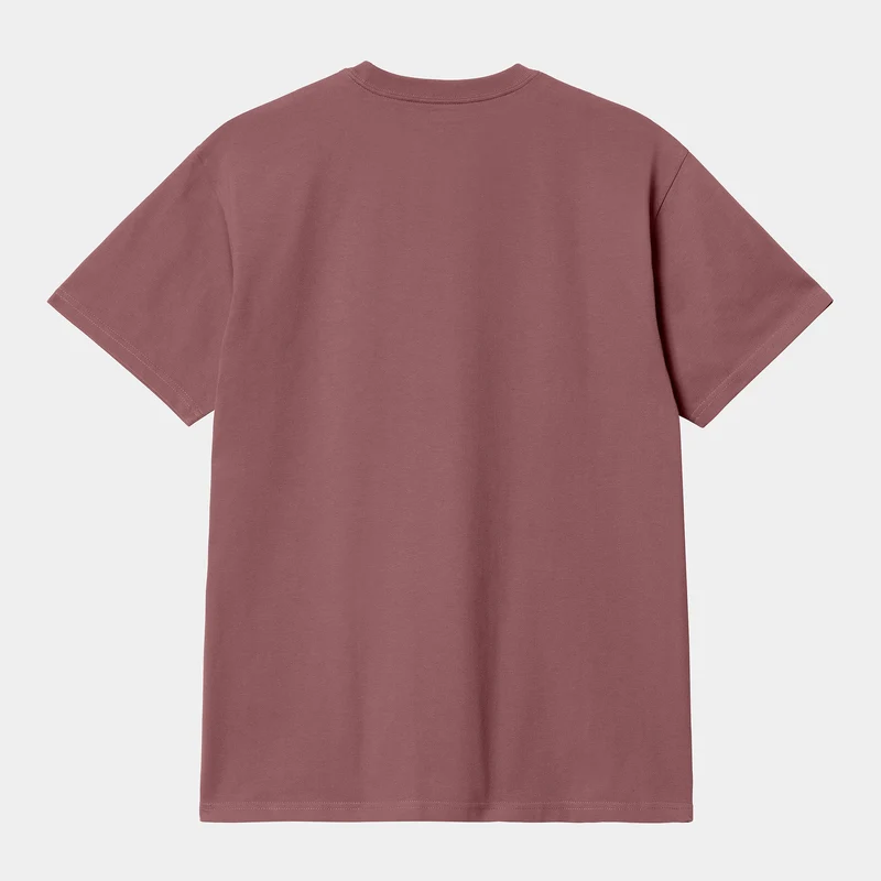 Carhartt WIP Herren Chase Kurzarm-T-Shirt – Dusty Fuchsia