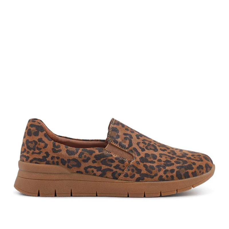 Leather Slip-On Shoes - BRK42008 / 327 978 - Leopard