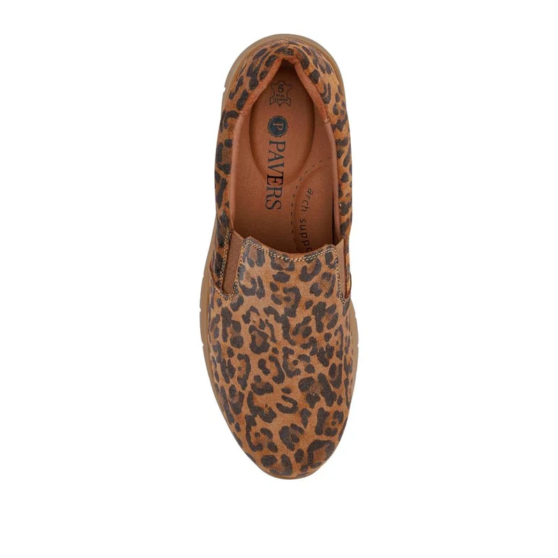 Leather Slip-On Shoes - BRK42008 / 327 978 - Leopard