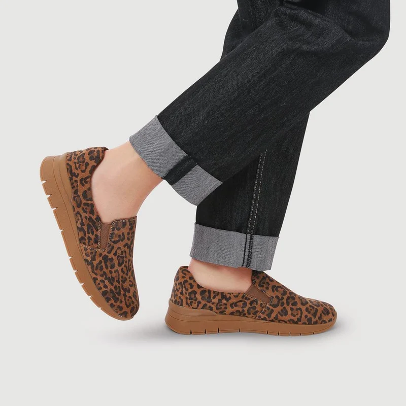 Leather Slip-On Shoes - BRK42008 / 327 978 - Leopard