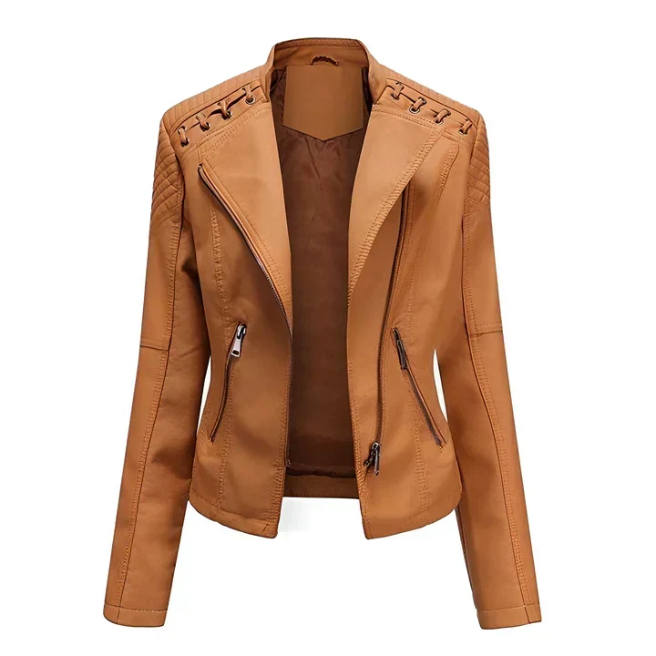 Drune | pu-lederjacke mit reibverschluss