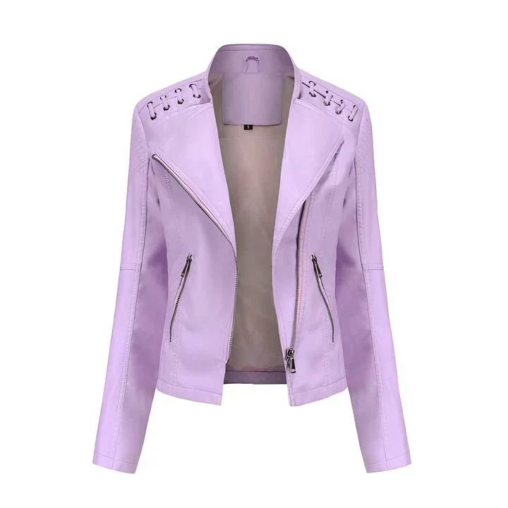 Drune | pu-lederjacke mit reibverschluss