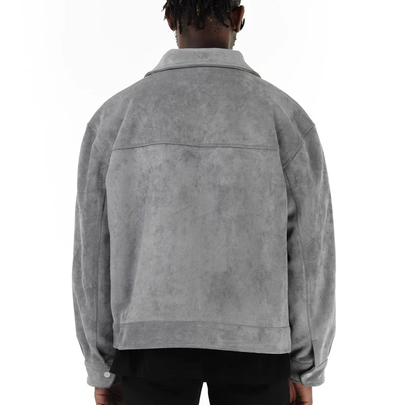 Herren lässige Suede Jacke Drune