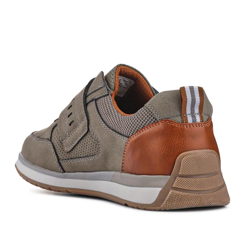 Wide Fit Touch Fasten Trainers - GANG41011 / 327 572 - Khaki