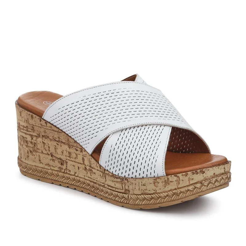 Premium Leather Wedge Heels - LUCK41007 / 327 391