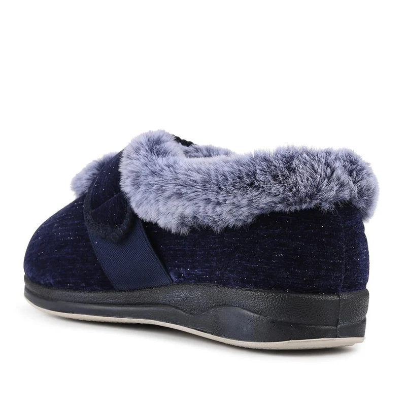 EasyFit Extra Wide Touch Fasten Slippers - SKYE / 327 937 - Navy