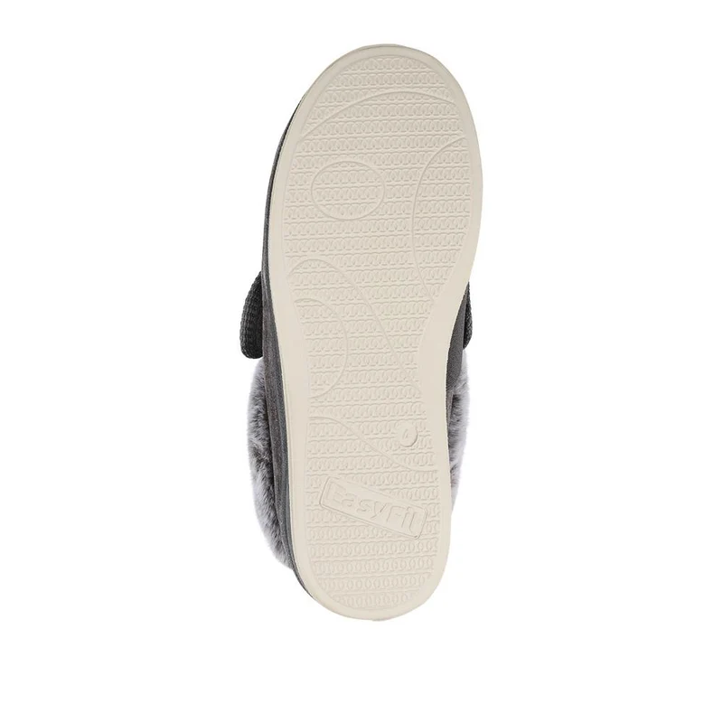 EasyFit Extra Wide Touch Fasten Slippers - SKYE / 327 937 - Grey