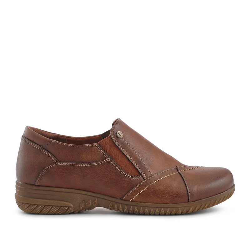Elasticated Slip-On Shoes - WOIL42008 / 327 894 - Brown