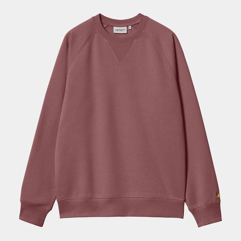 Carhartt WIP Herren Chase Sweat Top – Dusty Fuchsia
