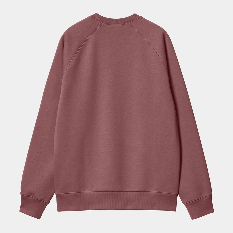 Carhartt WIP Herren Chase Sweat Top – Dusty Fuchsia