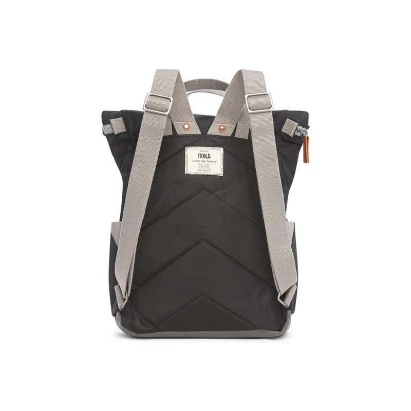 ROKA Canfield B Schwarze kleine Tasche aus recyceltem Nylon