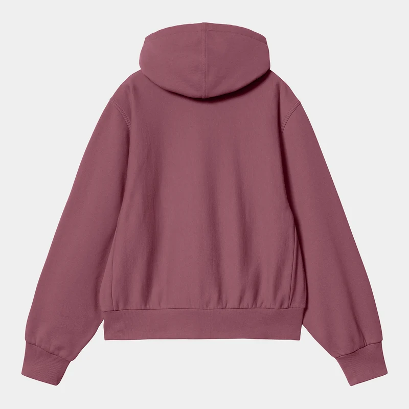 Carhartt WIP Frauen American Script Sweatshirt-Hoodie – Staubiges Fuchsia