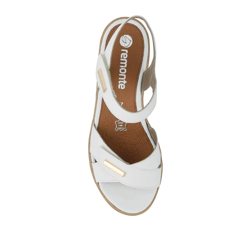 Premium Leather Touch-Fastening Sandals - DRS41515 / 327 093 - White
