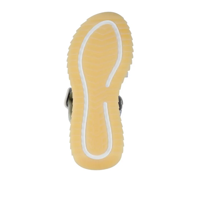 Dual-Fasten Leather Sandals - RKR41541 / 327 291 - White Metallic