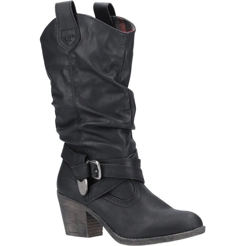 Rocket Dog Damen Sidestep Mid-Calf Westernstiefel - Schwarz