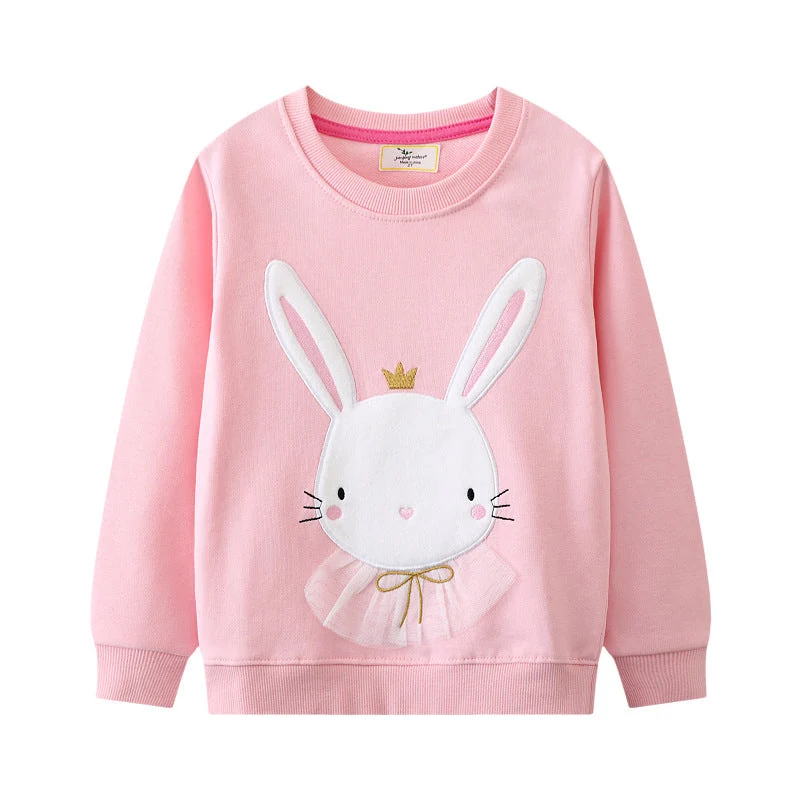 Mädchen Sweatshirt mit niedlichem Hasenmotiv Drune