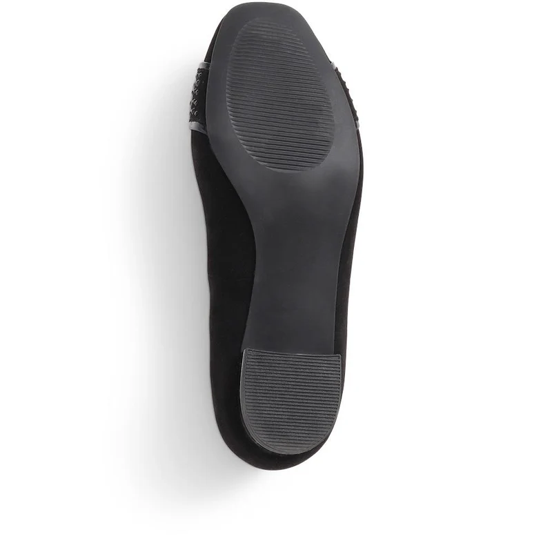 Wide Fit Slip On Court Shoes - PLAN39013 / 325 529 - Black