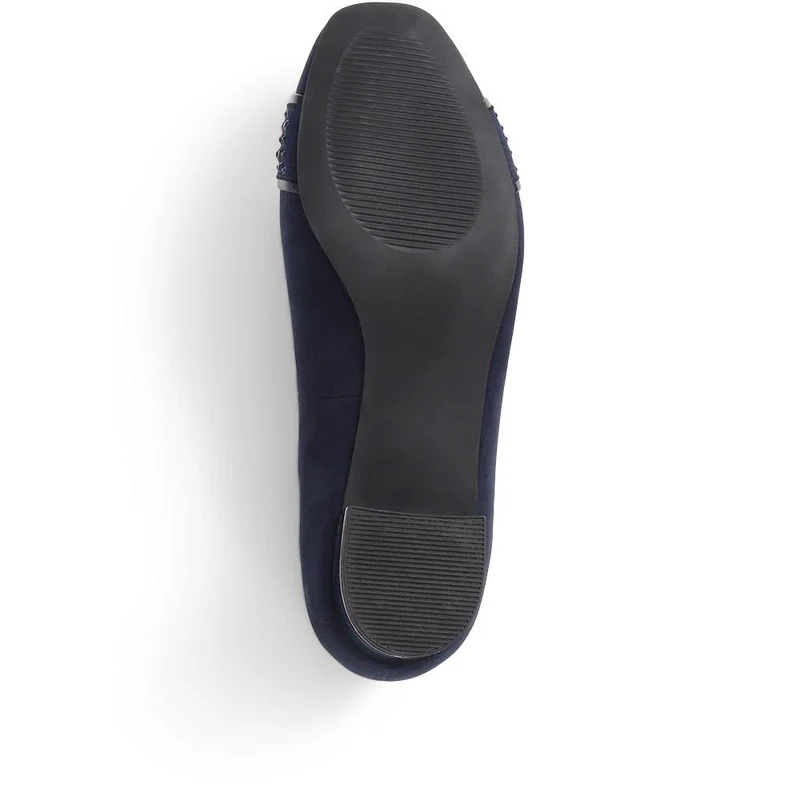 Wide Fit Slip On Court Shoes - PLAN39013 / 325 529 - Navy