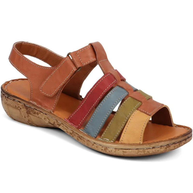 Open-Toe Leather Sandals - HAK39015 / 325 525