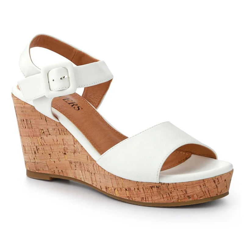 High Buckled Wedge Sandals - WOIL41051 / 327 394