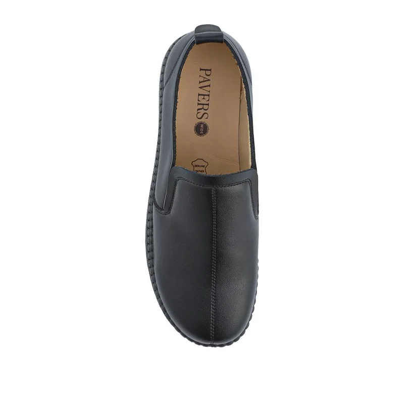 Wide Fit Smart Slip-On Shoes With Leather Insole - WLIG42000 / 327 929 - Black