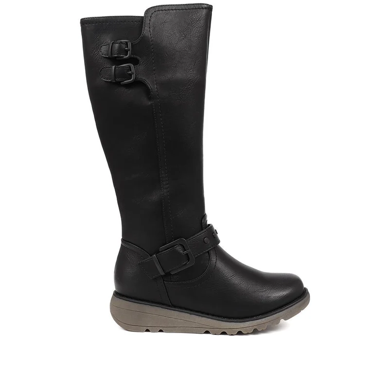 Knee-High Boots - WBINS38088 / 324 687 - Black