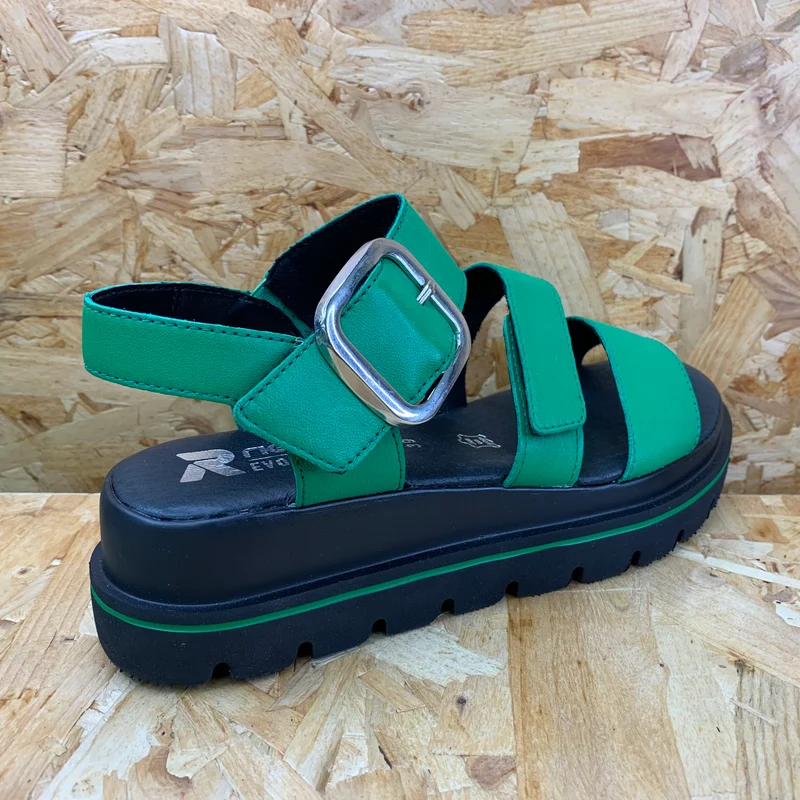 Rieker Damen Evolution Fashion Sandale – Grün