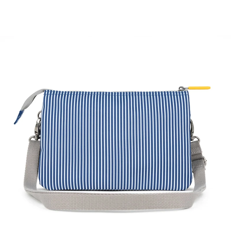 ROKA Carnaby XL-Tasche aus recyceltem Canvas mit Hickory-Streifen