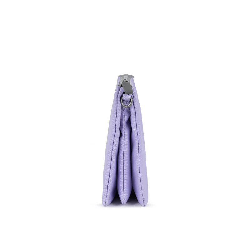 ROKA Carnaby Umhängetasche aus recyceltem Canvas, Lavendel XL