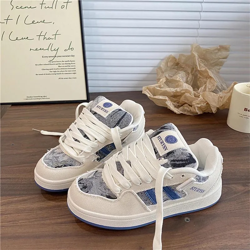 Damen modische Sneakers mit robustem Obermaterial und einzigartigem Design Drune